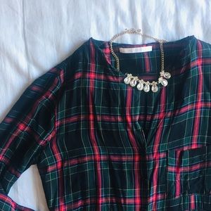 Zara plaid shirtdress